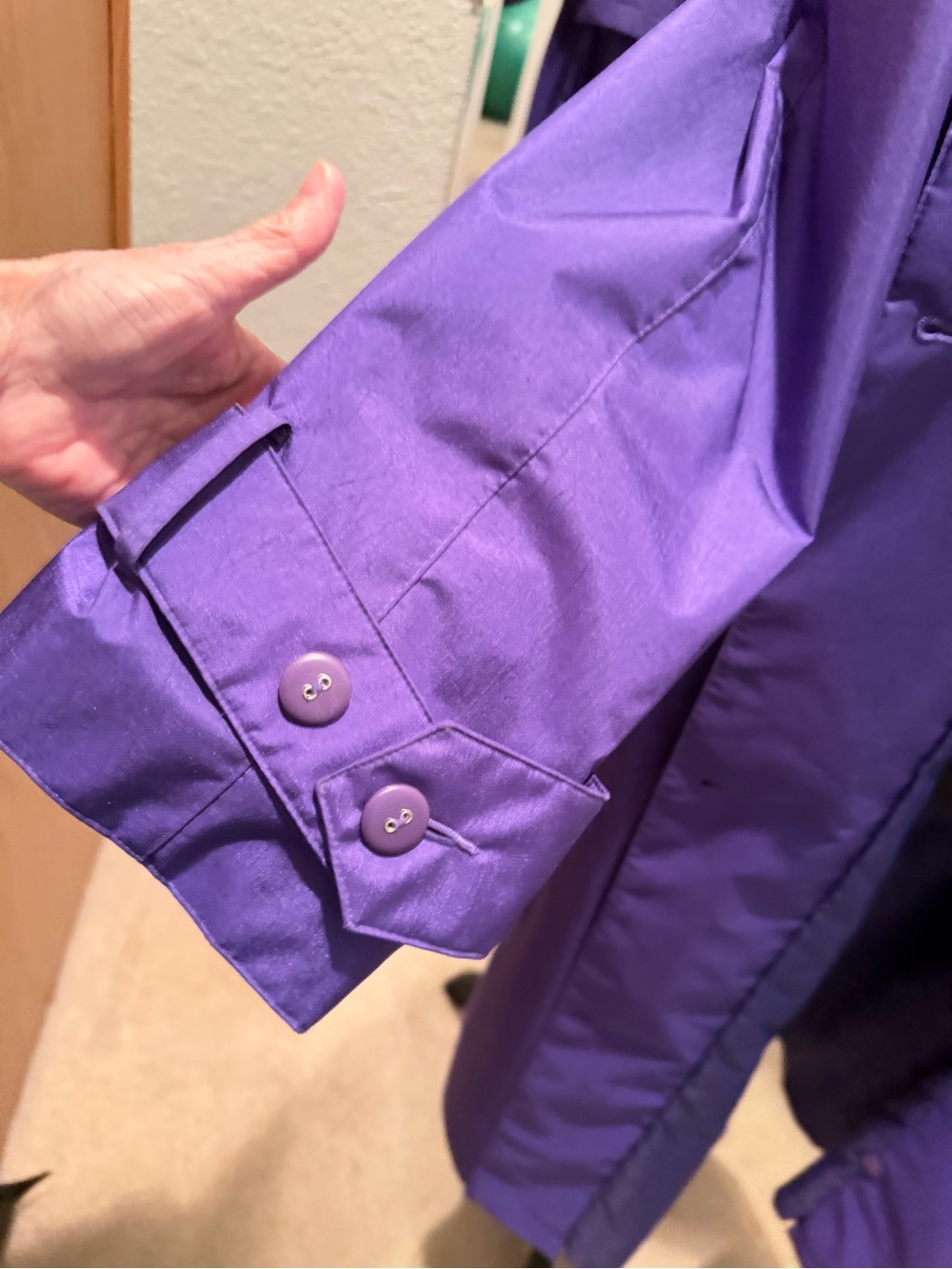 Purple Trench Coat - Classic Women's Trench - Picture 5 of 11